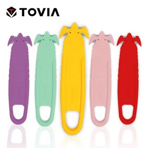 T TOVIA 박스 오프너 양면 블레이드 안전 박스 커터 유틸리티 나이프 소포 패키지 테이프 하우스 사무실 보안 나이프 도구