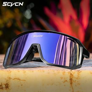 SCVCN 새로운 야외 사이클링 안경 자전거 선글라스 남자 UV400 안경 스포츠 MTB 고글 자전거 여성 승마 하이킹 선글라스