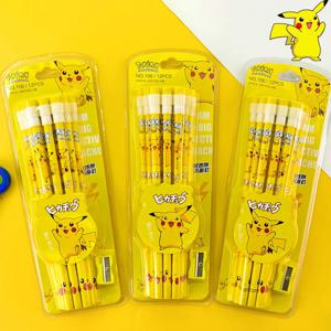 12pcs 포켓몬 피카추 애니메이션 피규어 만화 연필 포켓몬 키즈 연필 카와이 학생 문구 어린이 생일 크리스마스 선물