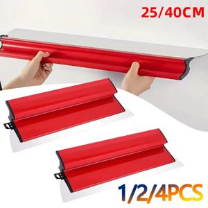 1-4PCS 벽 석고 레벨링 도구에 대 한 25cm/40cm 스테인레스 스틸 스크레이퍼 퍼티 나이프 벽 마무리 흙손 홈 액세서리