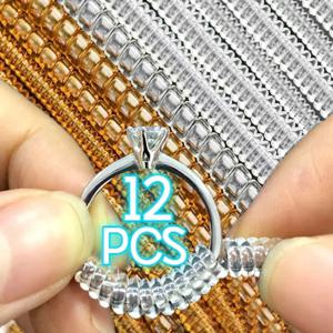 조절기 링 보이지 않는 크기 감속기 도구 나선형 스프링 기반 링 투명 강화제 조정 크기 조정 도구 쥬얼리 가드