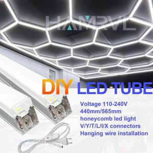 벌집 램프에 대 한 LED 육각형 커넥터 케이블 DIY AC110V-240V 이발소 Esports 워크샵 차고 4S 자동차 표면 조명