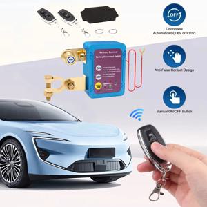 12V/24V 240A 무선 듀얼 리모컨 배터리 차단 릴레이 마스터 킬 컷오프 스위치 (자동차, 트럭, 보트, 트레일러, RV, ATV용)