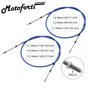 71 94 146 169 181 217인치 해양 스로틀 시프트 리모컨 박스 케이블 (선외 엔진 보트 모터 조향 시스템용, 파란색)