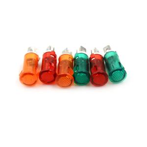 10pcs 220V 110V 12V/24VDC 10mm MDX-11A 가이드 신호 램프 패널 장착 네온 표시기 빨간색 녹색 노란색 조명