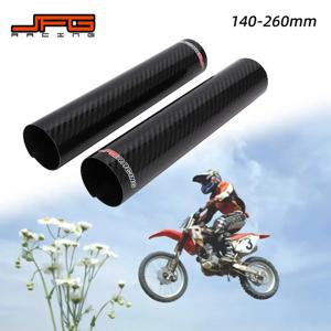 오토바이 140-260MM 탄소 섬유 조정 가능한 프론트 포크 충격 가드 보호대 YAMAHA KTM HONDA On/Off Road Pit Dirt Bike