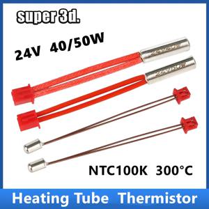 40/50W 24V 카트리지 히터 고온 300 ° 스프라이트 압출기 Ender 3 S1 Pro 3D 프린터용 C NTC100K 서미스터 가열 튜브