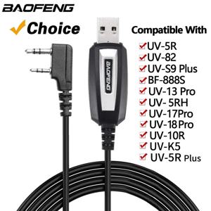 Baofeng USB 프로그래밍 케이블, 드라이버 CD 포함, UV-5R BF-888S 5RH 82 UV 17 21 PRO Quansheng UV-K5 UV-K6 워키토키용, 정품