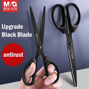 M & G 블랙 블레이드 가위 160/180mm 녹 방지 날카로운 학생 종이 절단 가위 재단사 가위 가정용 사무용품
