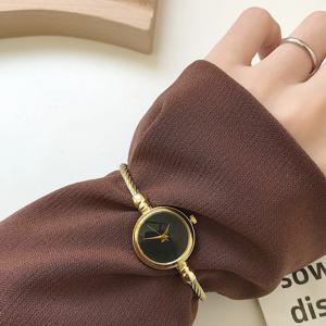 자동 시계 여성 작은 금 팔찌 팔찌 럭셔리 시계 스테인레스 스틸 숙녀 석영 손목 시계 브랜드 캐주얼 여성