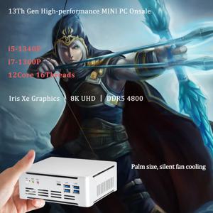 최신 IntelCore 13세대 미니 PC i5-1340P/i7-1355U Intel Iris X win11 12코어 16스레드 wifi6 DDR5 Type-C 3 화면 출력