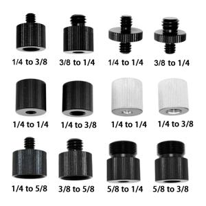 1/4 ~ 3/8 카메라 변환 나사 마이크 5/8-27 ~ 1/4 3/8 어댑터 나사 볼 헤드 삼각대 사진 카메라 액세서리