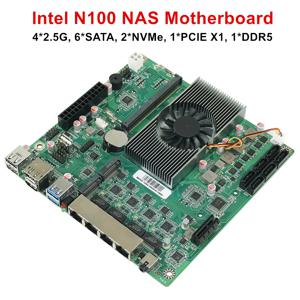 6 베이 인텔 N150 산업용 미니 ITX NAS 6 * SATA3.0 4*2.5G i226 1 * PCIE X1 1 * DDR5 4800MHz 소프트 라우팅 방화벽 ITX 메인보드