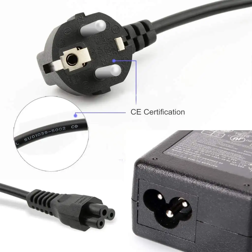 EU 플러그 전원 공급 장치 케이블 IEC320 C5 1.5m 1.2m Dell Lenovo Asus 노트북 노트북 충전기 용 유럽 AC 전원 연장 케이블