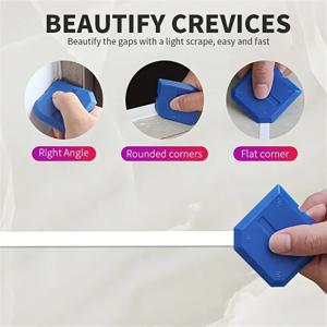 4pcs 실리콘 유리 시멘트 스크레이퍼 실란트 그라우트 리무버 도구 홈 마무리 코킹 도구 홈 청소 핸드 주걱 도구