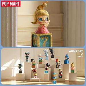 POP MART 몰리 기념일 동상, 클래식 레트로 2 시리즈 미스터리 박스, POPMART 블라인드 박스, 귀여운 소장용 미술 장난감, 1 개, 10 개