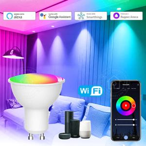 투야 스마트 와이파이 GU10 LED 전구 5W 7W 9W 220V 110V 스포트라이트 램프 RGBCW 스마트 라이프 앱, 알렉사 구글 홈 음성 제어 지원