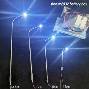 8/50Pcs 3V 모델 가로등 1/64 Ho TT Z 스케일 차가운 흰색 LED 시뮬레이션 고속도로 장식 4-12.5cm 모델 라이트 철도 레이아웃