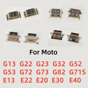 10Pcs 모토로라 모토 G22 G23 G32 G52 G53 5G G82 G72 G73 E22 E20 E30 E32 E40 USB 충전 포트 독 소켓 충전기 커넥터