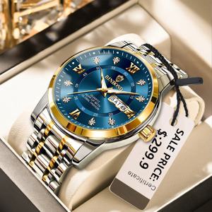 남성용 비즈니스 시계, 럭셔리 시계, 자동 시계, 야광 방수, 패션 쿼츠 손목시계, Montre Homme, 2024 신제품