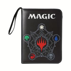4 포켓 트레이딩 카드 바인더 앨범 홀더 페이지 매직 트레이딩 카드 용 폴더 보호기 TCG - 3 링 지퍼 MTG 카드 바인더 앨범