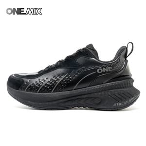 ONEMIX 2024 겨울 훈련 운동화 남성용 스포츠 신발 가죽 따뜻한 내마 모성 여성 조깅 신발 워킹 스니커즈