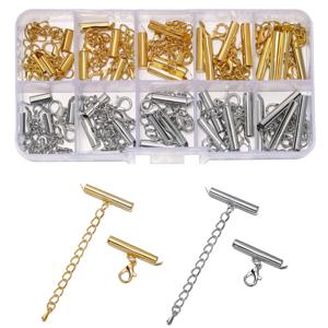 20 대/상자 10-25mm 랍스터 걸쇠 후크 팔찌 엔드 커넥터 슬라이더 걸쇠 DIY 쥬얼리 용품 만들기 체인 키트 확장