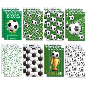 8pcs 축구 축구 테마 미니 나선형 포켓 노트북 메모 패드 코일 소책자 메모장 Office 편지지 학교 일기