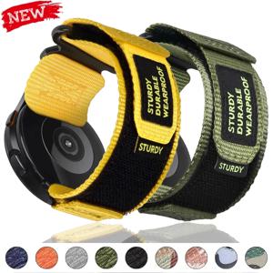 삼성 갤럭시 시계 7 6 5 4 40/44mm 6 클래식 43 47mm 밴드 화웨이 시계 GT5 4Pro 밴드 용 22mm 20mm 위장 나일론 스트랩