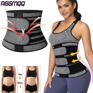 1PCS RGGMQQ 네오프렌 땀 허리 트레이너 코르셋 트리머 셰이퍼 벨트 여성용 남성용 운동 피트니스 백 지원