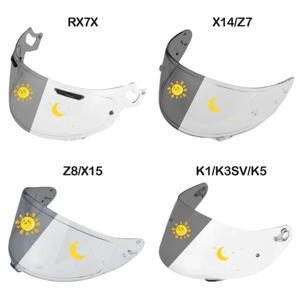SHOEI X14 Z7 RX7X Z8 GT-Air NXR NXR2 K1 K3SV K5 용 광변색 바이저 별도 바이저 교체 헬멧 앞 유리 사용 가능