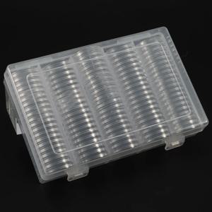 5Pcs 17/20/25/27/30Mm 동전 홀더, 폼 가스켓이있는 500Pcs 실버 코인 캡슐, 전문 동전 케이스