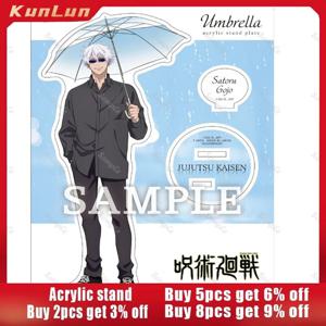 Jujutsu 일본 애니메이션 주변기기 우산 버전 Gojo Satoru 아크릴 스탠드 Collectible Desk Ornaments 크리 에이 티브 생일 선물