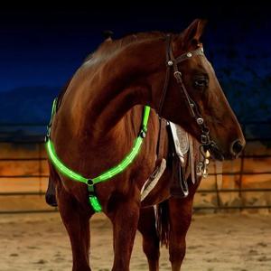 말 흉갑 듀얼 LED 말 하네스 나일론 야간 보이는 승마 장비 레이싱 승마 Cheval 벨트