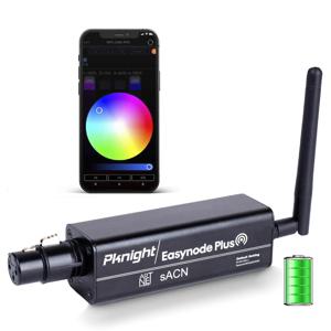 Pknight 2.4G 무선 WiFi DMX Easynode Plus 3핀 미니 DMX 컨트롤러 (앱 포함) WIFI-DMX PRO, ArtNet/sACN 프로토콜 지원