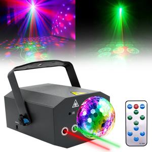 LED DJ 디스코 라이트, 32 패턴 레이저 프로젝터, 레드 그린 스트로브 라이트, 매직 볼 사운드 활성화, 파티 라이트 바, KTV 무대 조명