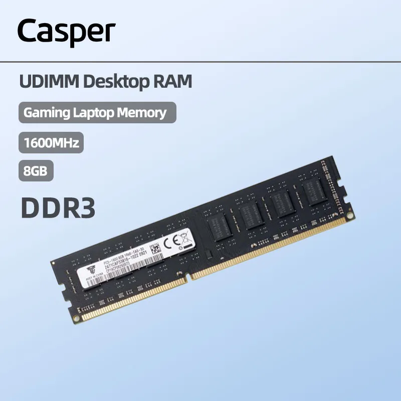 캐스퍼 데스크탑 컴퓨터 메모리 모듈, DDR3 PC RAM, 4GB, 8GB, 1600, 1333, 1066, 1600MHz, 부드러운 게임 로딩, 빠른 속도의 그린