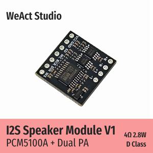 WeAct I2S 스피커 모듈 PCM5100A 듀얼 PA 4Ω 2.8W D 클래스