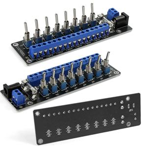 Evemodel DC 전력 분배 모듈 커넥터, 개별 토글 스위치, PCB019, 8 채널, 3V-24V
