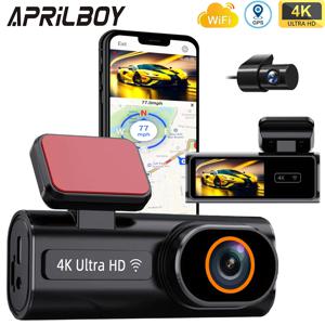 울트라 HD 4K 차량용 전방 블랙박스 미니 WIFI DVR 24시간 주차 감시 야간 투시경, GPS/후방 카메라 옵션