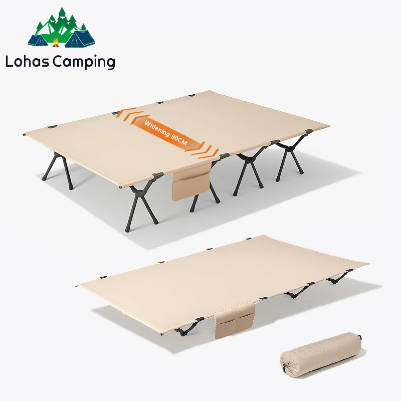 Lohascamping 캠핑 침대 90cm 확대 초경량 휴대용 고저 이중 목적 접이식 침대 배낭 여행 하이킹 슬리핑 침대，야전침대，캠핑침대，경량야전침대，캠핑야전침대，휴대용침대，캠핑용침대，2인용야전침대，접이식야전침대，야외침대，접이식캠핑침대，초경량야전침대，백패킹야전침대，캠핑용야전침대，야전침대와이드，원터치야전침대，야전침대더블
