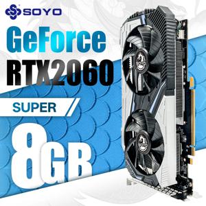 SOYO RTX2060 SUPER 8G GDDR6 메모리 256Bit HDMI 호환 DP DVI PCIE3.0x16 데스크탑 컴퓨터용