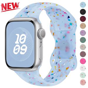 Apple 시계 밴드 용 스포츠 실리콘 스트랩 40 41mm 45mm 44 38 49 iwatch 시리즈 용 통기성 팔찌 10 9 8 7 6 5 3 SE Ultra 2