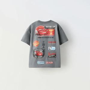 디즈니 의류 새로운 어린이 패션 캐주얼 Tshirt 흰색 라운드 넥 탑 여름 의상 소년과 소녀를위한 귀여운 인쇄 Tshirt