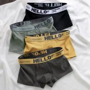 남성용 복서 팬티, 편안한 속옷 복서, 남성용 코튼 언더팬츠, 부드러운 칼존실로 통기성 남성 복서 반바지