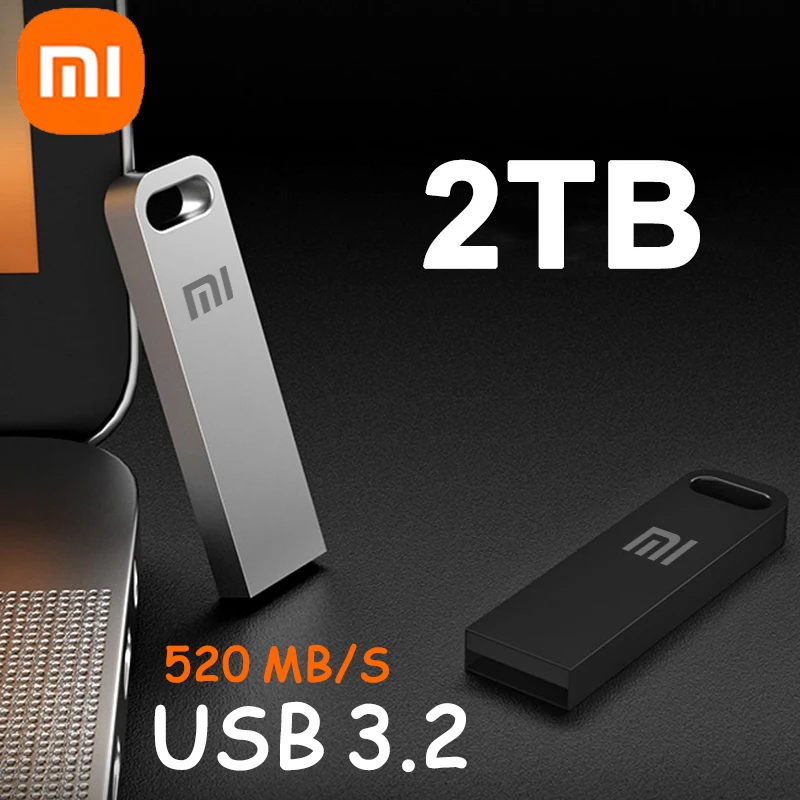 Xiaomi 2TB 플래시 드라이브 USB 3.2 초고속 전송 금속 미니 U 디스크 펜 드라이브 유형 C 메모리 방수 디스크 SSD U 드라이브