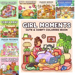 색칠하기 책 COZY FRIENDS 선물용 사랑스러운 생물이 등장하는 성인과 청소년을 위한 색칠하기 책