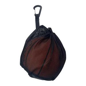 축구 공 그물 가방 메쉬 Drawstring 고강도 운반 가방 휴대용 슬링 백 가방 내부 포켓이있는 다기능 공 그물