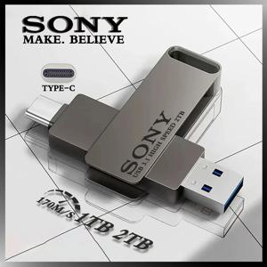 2TB 소니 USB PenDrive 고속 유형 C 플래시 드라이브 Xiaomi 전화 용 1TB 금속 Pendrive 512GB 256GB 휴대용 Memoria USB 스틱