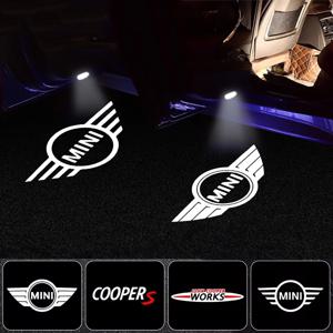 LED 라이트 자동차 도어 프로젝터 자동차 환영 빛 미니 쿠퍼 작동 R55 R56 R50 R53 R60 R61 F54 F55 F56 F60 자동차 액세서리